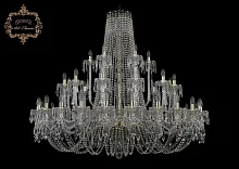 Люстра подвесная хрустальная 11.23.24+12+6.530.Gd.Dr Bohemia Art Classic прозрачная на 42 лампы, основание золотое в стиле классический Люстра подвесная хрустальная 11.23.24+12+6.530.Gd.Dr Bohemia Art Classic прозрачная на 42 лампы, основание золотое в стиле классический